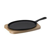 Chapa Oval Em Ferro Fundido 18 cm 0,4 L Com Tábua Pre-Seasoned Tramontina Fargo