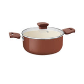 Caçarola Tramontina Veronese 22 Cm 3,6 L Alumínio Reciclado Revestimento Cerâmico Cor Argila
