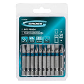 Bits Fenda 1/4'' 50mm SL6 Aço S2 10 Peças - Precisão e Durabilidade