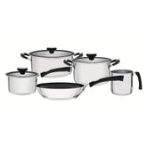 Jogo De Panelas Tramontina Solar Silicone Aço Inox Fundo Triplo 5 Peças Indução
