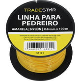 Linha Pedreiro Nylon 0,8 mm 100 Metros Amarela Tradestar