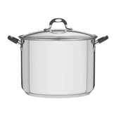 Caldeirão Tramontina Astro Aço Inox Fundo Triplo 30 Cm 15,2 L Com Tampa De Vidro E Silicone