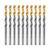 Jogo Broca Aço Rápido Titânio 4.5mm 10 Peças Gross Serralheria Golden Tip