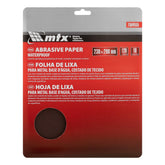 Folha de Lixa Costado de Tecido Grão 120 230x280mm 10 Peças Lixamento Madeira Metal