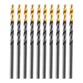 Jogo Broca Aço Rápido Titânio 3.2mm 10 Peças Gross Serralheria Golden Tip