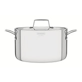 Caçarola Tramontina Grano Funda Aço Inox Corpo Triplo 24 cm 5,8 L Indução Forno 260°C Tampa