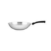 Panela Wok Tramontina Astro Fundo Triplo Aço Inox 28 cm 3,3 L Indução Com Silicone Antitérmico