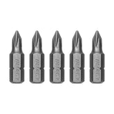 Bits Phillips PH1 Cromo Vanádio 25mm 5pcs Haste 1/4'' MTX 1166455 Durabilidade