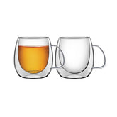 Conjunto De 2 Xícaras Tramontina Vidro Duplo Para Chá E Cappuccino 300ml Design Sofisticado
