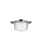 Caçarola Funda Tramontina Solar Silicone Aço Inox Fundo Triplo 16 Cm 1,8 L Tampa De Vidro Indução