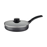 Frigideira Reta Tramontina Turim 22 Cm 1.7 L Antiaderente Starflon Max Com Tampa De Vidro Cinza