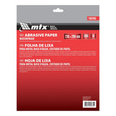 Folha de Lixa para Metal Grão 1000 230x280mm 10 Peças MTX 7562455 Base de Papel