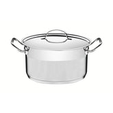 Caçarola Tramontina Professional Aço Inox Fundo Triplo 24 cm 6,1 L Com Tampa Indução Forno 260°C