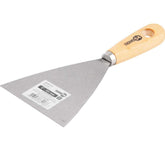 Espátula betumadeira aço carbono 4" 10cm cabo madeira Nove54