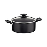 Caçarola Tramontina Loreto 22 Cm 3,7 L Grafite Starflon Max Com Tampa De Vidro E Alças Em Baquelite