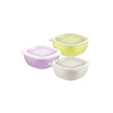 Conjunto Potes Tramontina MixColor 600ml 03 Peças Polipropileno Livre BPA Proteção Antimicrobiana