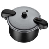 Panela De Pressão Tramontina Valência Black 7 Litros 24 Cm Alumínio Revestimento Cerâmico Preto