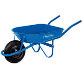 Carrinho de Mão Tramontina com Caçamba Rasa Metálica Azul 50L, Braço Metálico e Pneu com Câmara 3.25/8''