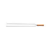 Espeto Duplo Para Churrasco Tramontina 75 cm Lâmina Aço Inox Cabo Madeira Resistente Profissional