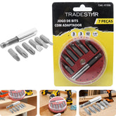Jogo Bits Fenda Phillips Adaptador Magnético 7 Peças Tradestar