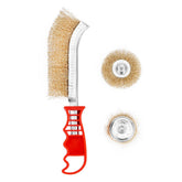 Jogo Escova Latonada 65mm 3 Peças Aço Galvanizado Remoção Ferrugem Pintura