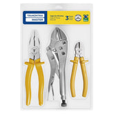 Kit Ferramentas Tramontina Master Alicate Pressão 10'' Universal 8'' Corte Diagonal 6'' Para Reparos