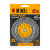 Escova Circular Polimento Inox 100mm Haste 1/4 (6mm) Fios 0,3mm Remoção Rebarbas
