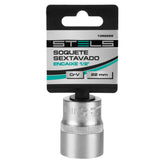 Soquete Sextavado 1/2'' 22mm Aço CrV Stels 1382255 Alta Resistência