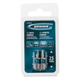 Bit Fenda Sl3,5 25mm 2 Peças Aço Cromo Molibdênio S2 58 Hrc Gross