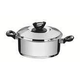 Caçarola Tramontina Solar Baquelite Aço Inox 24 cm 4,7 L Fundo Triplo Tampa Com Saída De Vapor