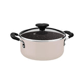 Caçarola Tramontina Tunis 24 Cm 4,8 L Antiaderente Cerâmica Indução Alumínio Rosa Trufado 3 Mm