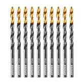 Jogo Broca Aço Rápido Titânio 4.8mm 10 Peças Serralheria Golden Tip