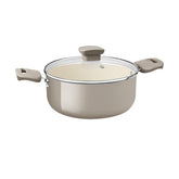 Caçarola Tramontina Veronese 24 Cm 4,8 L Alumínio Reciclado Revestimento Cerâmico Bege Mineral