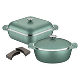 Kit De Panelas Tramontina Lyon 4 Peças Alumínio 8mm Starflon High Performance Verde Esmeralda Indução