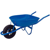 Carrinho de Mão Tramontina 50L com Caçamba Rasa Plástica Azul, Braço Metálico e Pneu com Câmara