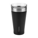 Copo Térmico Tramontina Exata 550 ml Aço Inox Preto Com Tampa Parede Dupla