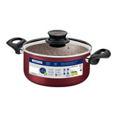 Caçarola Tramontina Paris Antiaderente Starflon Max 26 cm 6,3 L Vermelha com Tampa De Vidro