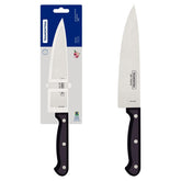 Faca Chef Tramontina Ultracorte 20 cm Aço Inox Cabo Polipropileno Antimicrobiano Cozinha Profissional