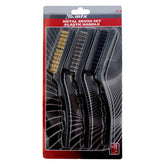 Jogo Escova De Aço 3 Peças Limpeza Pesada Aço E Nylon MTX 748639