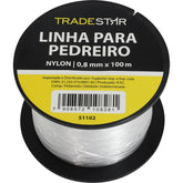 Linha Pedreiro Nylon 0,8 mm 100 Metros Transparente Tradestar