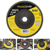 Disco Flap 180 mm G50 Fibra Reto Aço Tradestar
