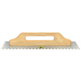 Desempenadeira Metálica 12x48 cm Base Lisa com Dentes Cabo de Madeira Tramontina