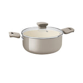 Caçarola Tramontina Veronese 22 Cm 3,6 L Alumínio Reciclado Revestimento Cerâmico Bege Mineral