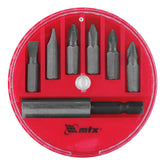 Jogo de Bits Magnético 7 Peças Aço 45X 1/4'' 25mm SL/PH/PZ MTX 113929
