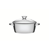 Caçarola Rasa Tramontina Allegra Aço Inox Fundo Triplo 22 cm 3,3 L Tampa Vidro Indução Profissional