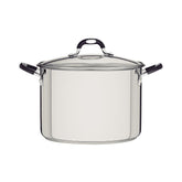 Caldeirão Tramontina Astro Em Aço Inox Com Fundo Triplo Tampa De Vidro 30 Cm 20,8 L Silicone