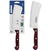 Cutelo Tramontina Polywood 6 Polegadas Aço Inox Cabo Madeira Tratada Vermelho Para Carne E Ossos