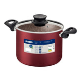 Caldeirão Tramontina Paris Antiaderente Starflon Max 26 cm 9,6 L Com Tampa De Vidro Vermelho