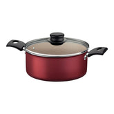 Caçarola Antiaderente 24 cm 4,7 L Vermelha Starflon Max Tramontina Turim Alumínio