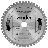 Lamina Circular Multicorte 185Mm 48 Dentes Vonder